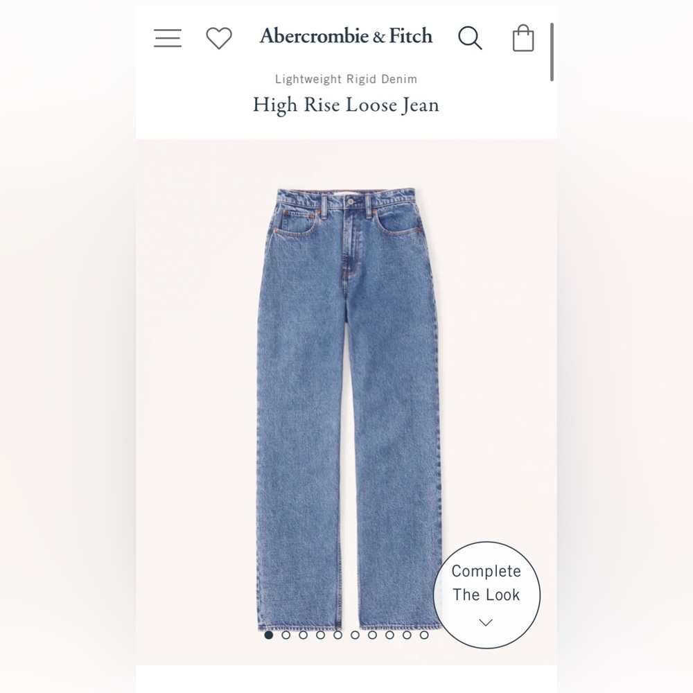 Abercrombie “The Loose” high rise jean